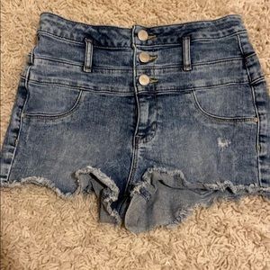High rise jean shorts!